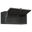 Heavy Duty, Metal Wall Mounted Tool Storage Cabinet Steel Metal Garage Storage Cabinet - Black / Gray