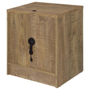 Transitional Nightstand With Dual USB Charging And Motion Sensor Light