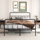 Metal Platform Bed frame with Headboard, Sturdy Metal Frame, No Box Spring Needed(Full)