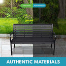 Patio Bench Steel - Black