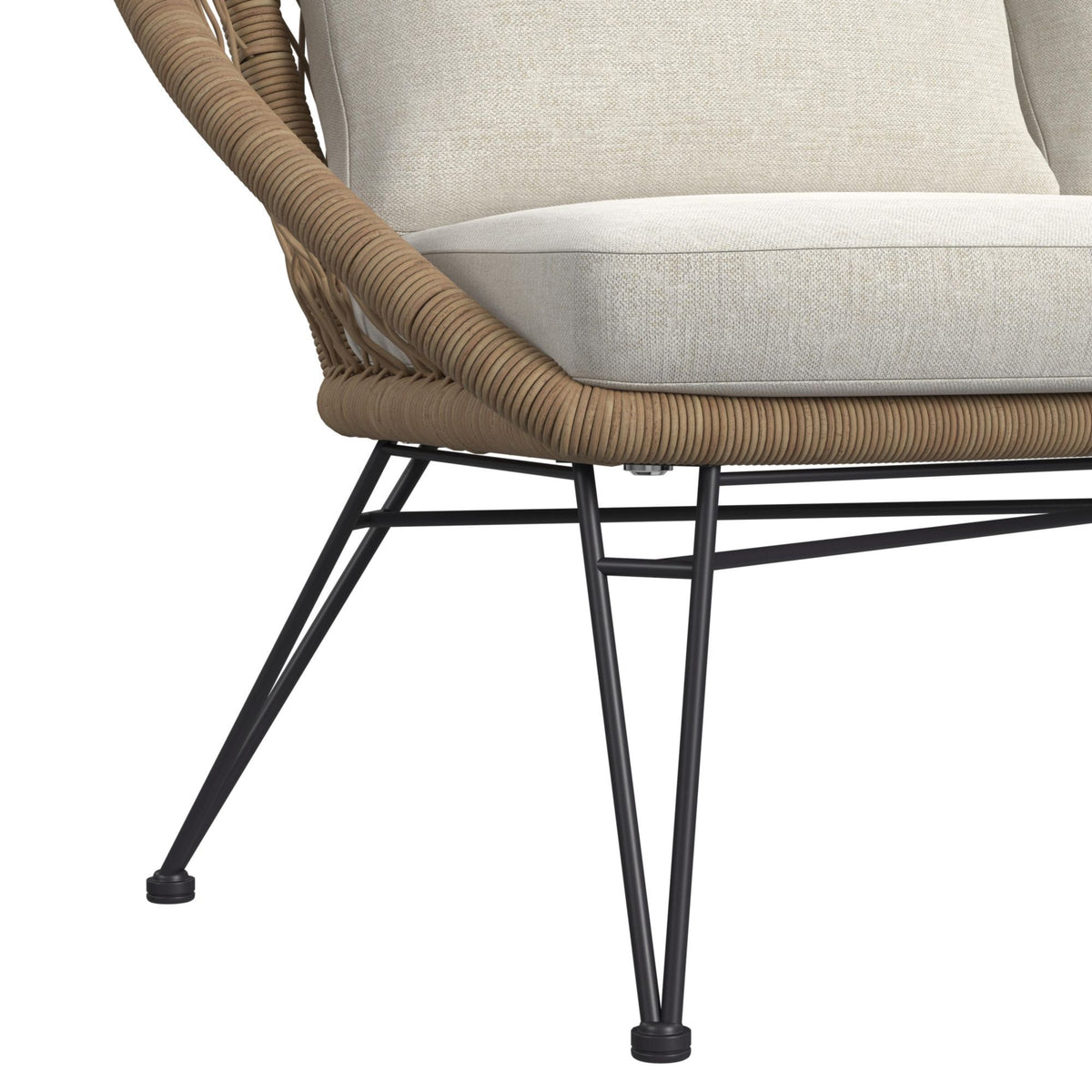 Grace 4 Piece Outdoor Seating Set in Beige / Natural by Elements International, view 2