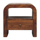 Darcy - Nightstand With Drawer And Open Shelf - Brown