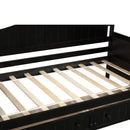 Twin Wooden Daybed with 2 drawers, Sofa Bed for Bedroom Living Room,No Box Spring Needed,Espresso