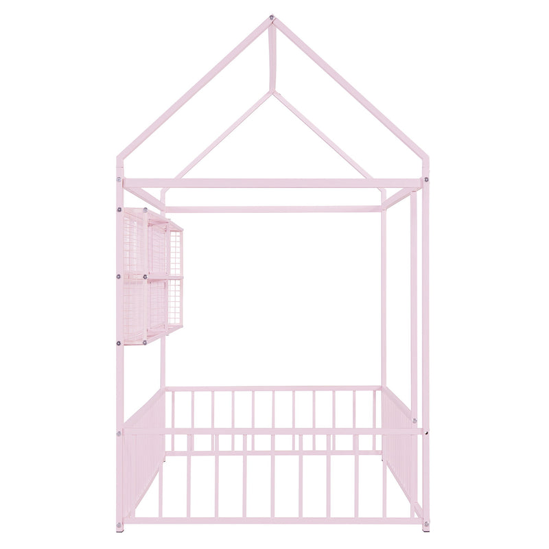 House Frame With Fence And Shelves