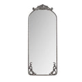 Full Body Arched Mirror With Vintage Carved Applique