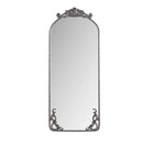 Full Body Arched Mirror With Vintage Carved Applique