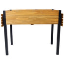 Raised Garden Bed With Metal Legs And Folding Storage Shelf