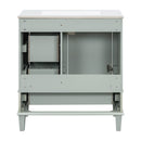 Bathroom Vanity, Modern Bathroom Cabinet With Sink Combo Set, Bathroom Storage Cabinet With A Soft Closing Door And 3 Drawers, Solid Wood Frame