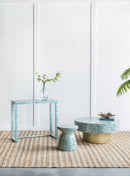 Unique Capiz Coffee Table & Pedestal Base