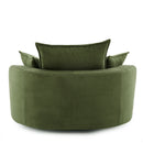 360° Swivel Accent Barrel Chair With Dual Layer Cushion And 3 Removable Pillows