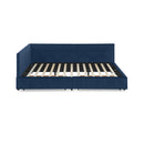 Upholstered Bed Frame With Tufted Backrest And Armrests