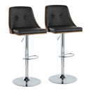 Gianna - Mid Century Modern Adjustable Barstool With Swivel With Oval Footrest (Set of 2)