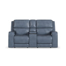 Oasis - Power Reclining Loveseat With Console, Power Headrests, Lumbar, Heat & Massage