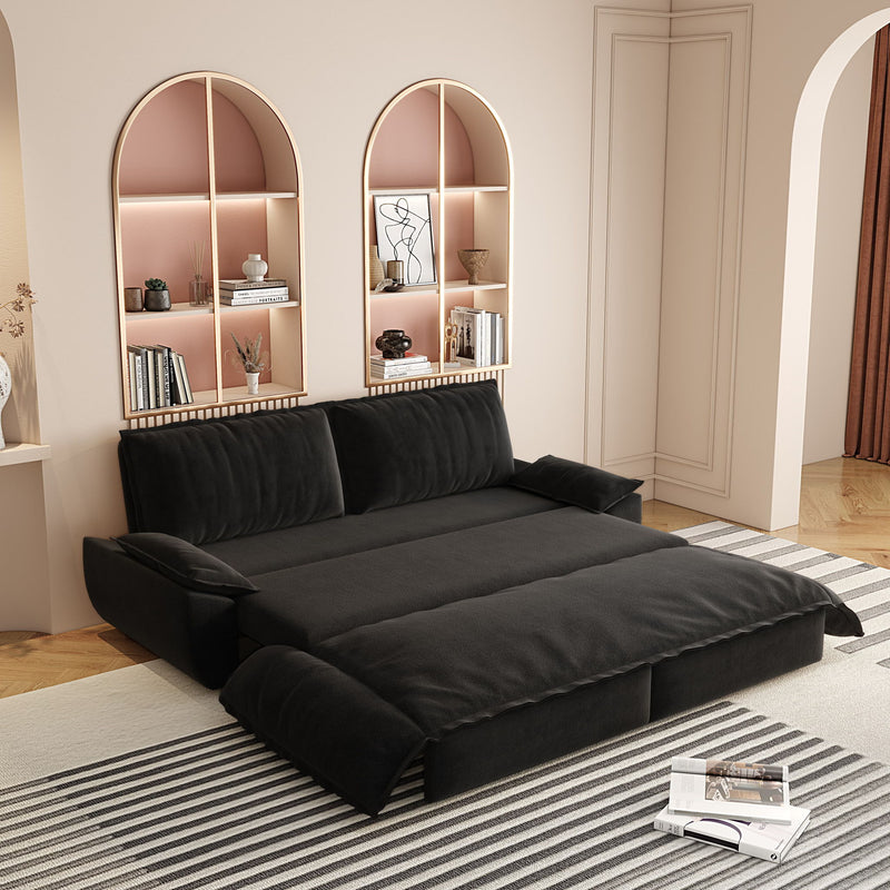 Pull Out Sleeper Sofa Bed, 3 In 1 Multi Functional