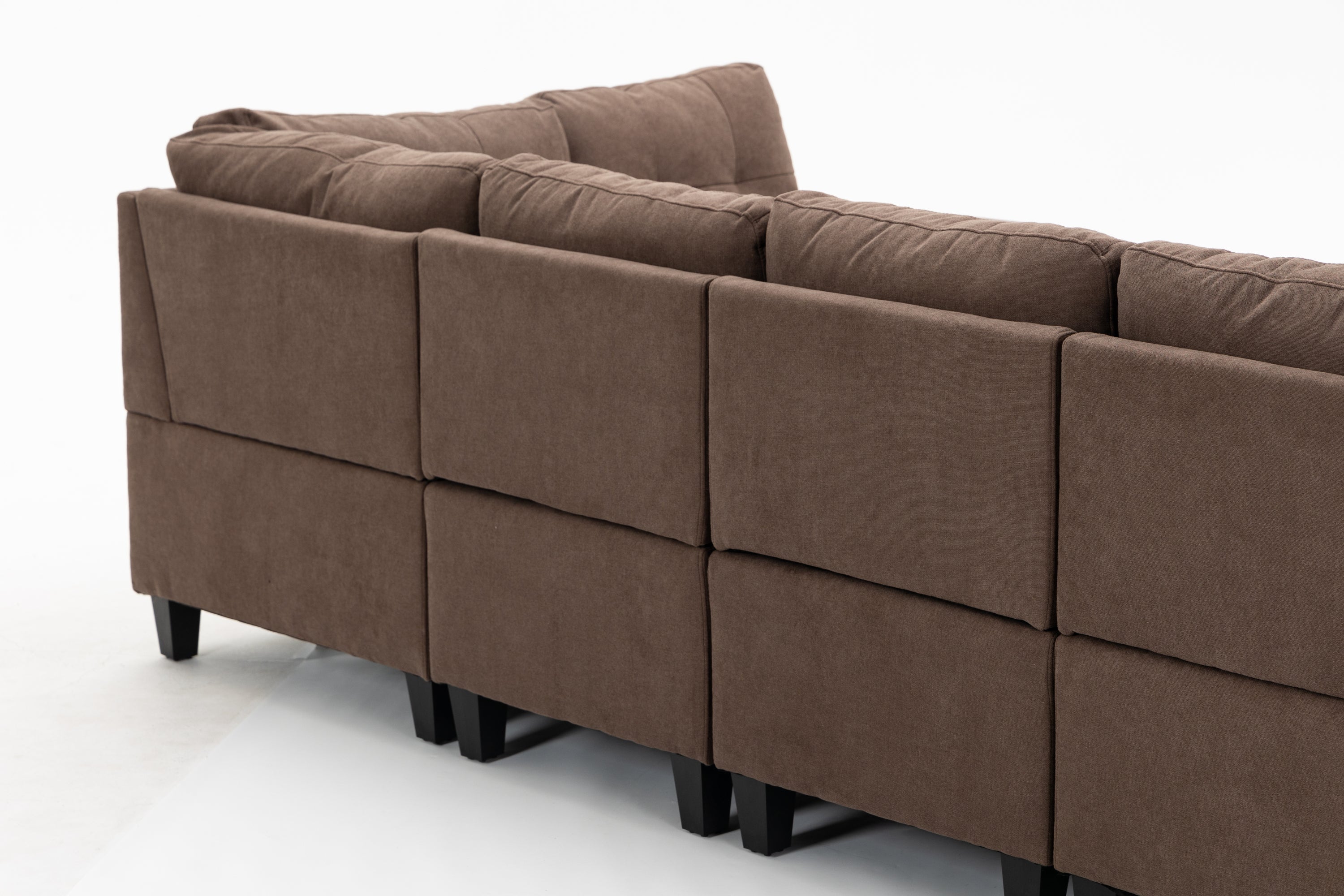 Modular Sectional Sofa Assemble Modular Sectional Sofas Bundle Set Cushions, Easy to Assemble Left & Right Arm Chair,Corner Chair, Ottomans Table