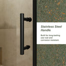 Single Sliding Shower Door, Thick Clear Tempered Glass Shower Door With Stainless Steel Handle