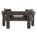 Modern Chenille Loveseat Sofa, Comfy Upholstered 2 Seater