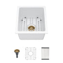 Quartz Composite Undermount Single Bowl Kitchen Sink