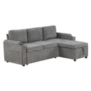 Convertible L Shaped Sofa Couch With Storage, Cup Holders, USB Ports