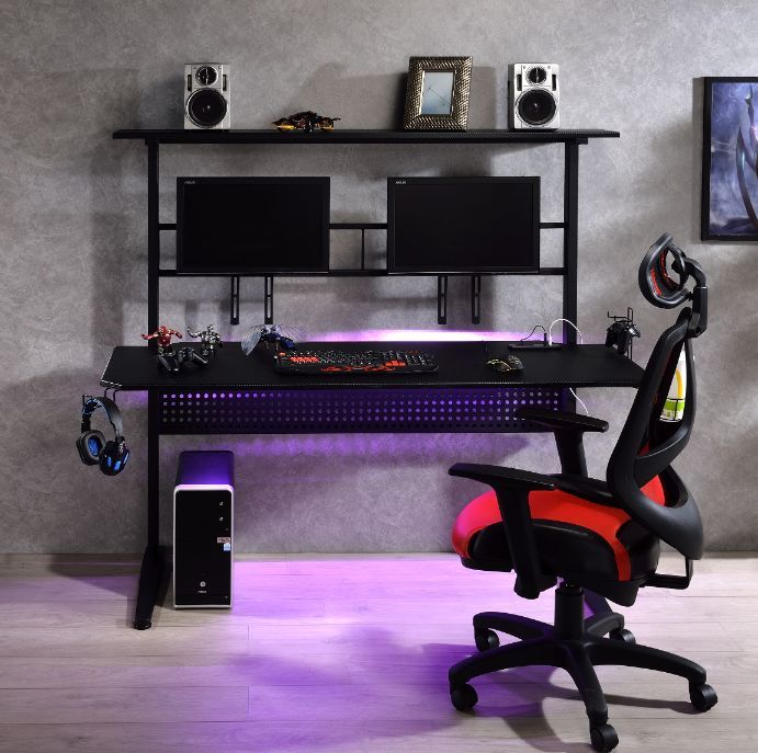 Canzi - Gaming Desk With USB - Black