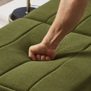 Upholstered Convertible Sleeper Sofa With 5 Position Backrest, Side Pockets, Storage