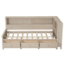Daybed With Storage Shelves And 3 Drawers