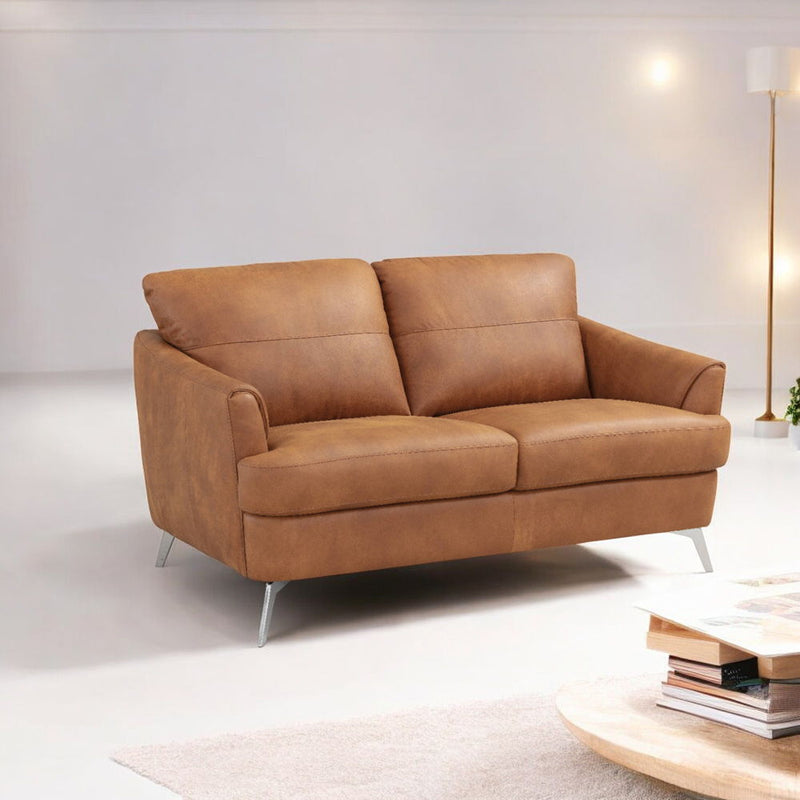 Safi - Loveseat - CapPUchino Leather - Atlantic Fine Furniture Inc