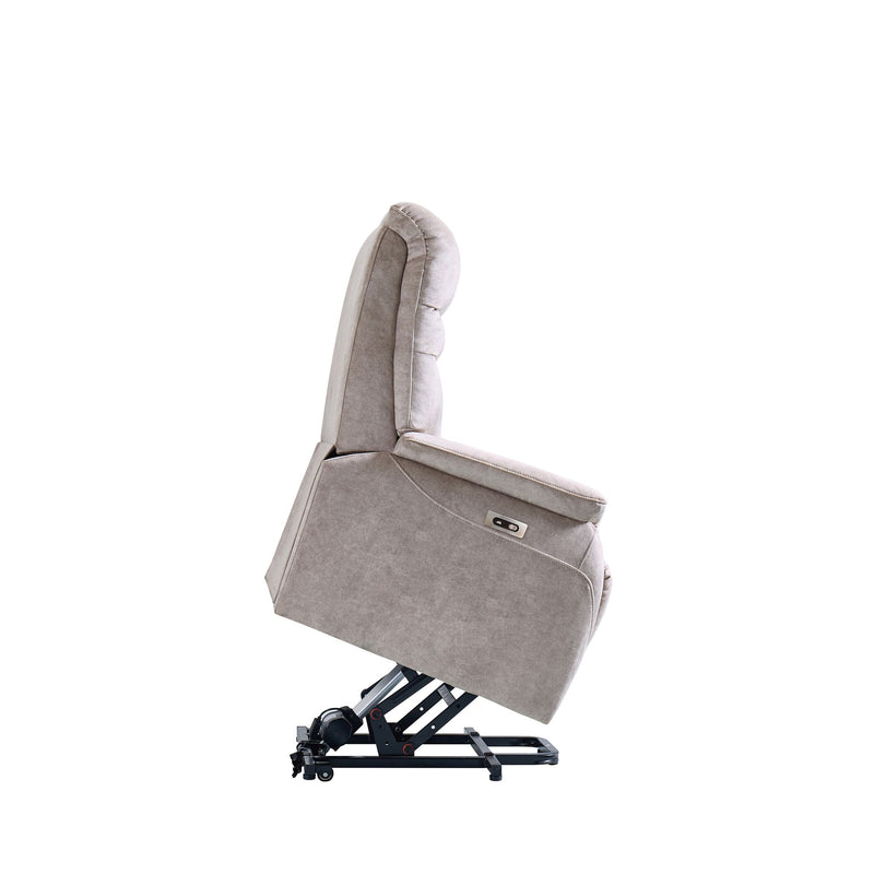 Comfortable Electric Lift Chair, Made Of High Grade Leather, Provides Full Body Support And Convenient Remote Control Operation, Making It An Ideal Choice For The Elderly And Those With Limited Mobili - Light Gray