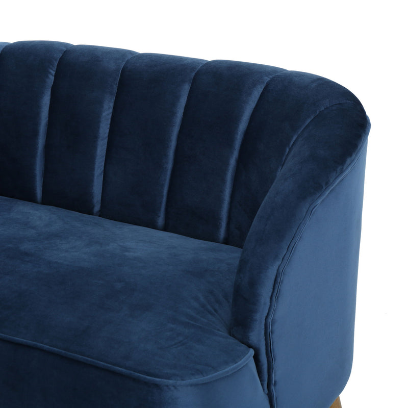 Modern Classic Shell Backed Loveseat