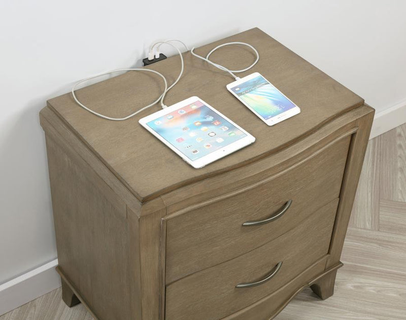 Revello - 2-Drawer Nightstand Bedside Table - Washed Mango