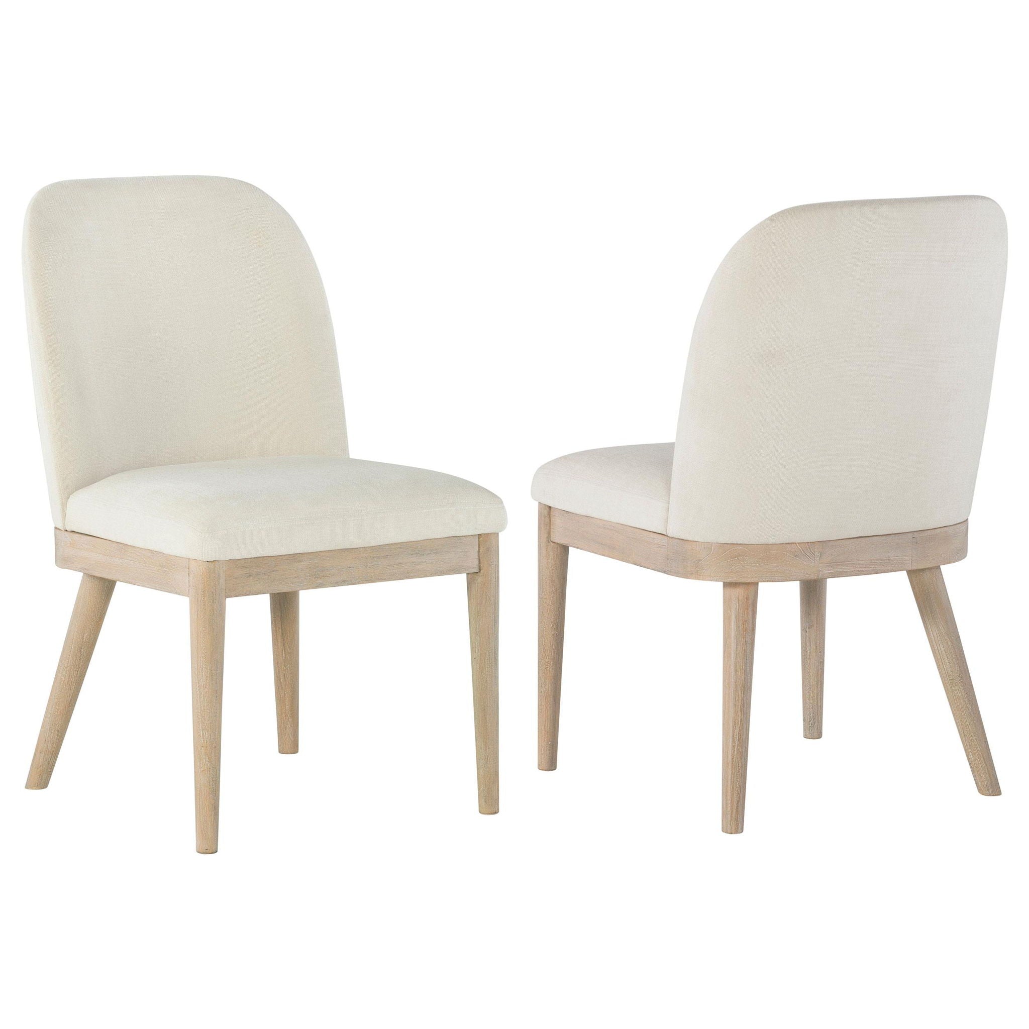 Solano Upholstered Dining Side Chair Beige (Set of 2)