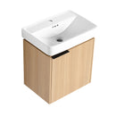 Wall Mounted Bathroom Vanity With Ceramic Sink And Storage Cabinet