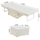 Modern Convertible Sofa Bed 4 In 1 Folding Ottoman Sleeper With Adjustable Backrest