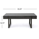 Abitha - Coffee Table With Industrial Powder Coated Metal Legs