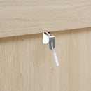 Arched Kitchen Pantry, Modern Farmhouse Wood Kitchen Storage Cabinets, Arched Storage Display Cabinet With Adjustable Shelves, Versatile Cupboard For Kitchen, Dining Room, Living Room - Natural