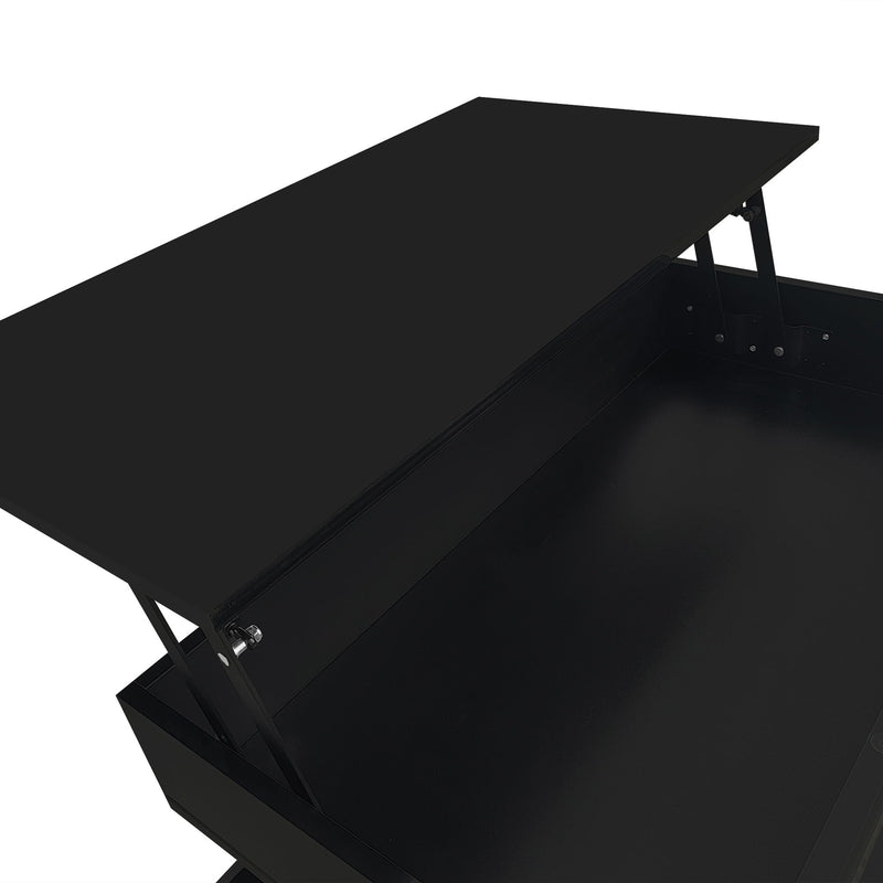 Lift Top Coffee Table With 2 Drawers, Hidden Space And LED Lights For Living Room