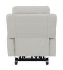 Marsha - Silicone Synthetic Leather Power Motion Recliner With Lift Heating Massage Chair - Light Gray