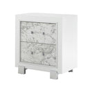 Skye - Marble Nightstand - White