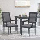 Elegant French Country Style Dining Chair With Cane Backrest