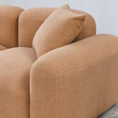L-Shape Modular Sectional Sofa, DIY Combination,Teddy Fabric,Camel
