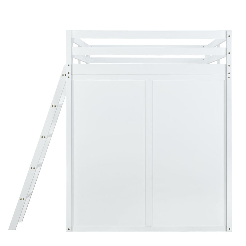 Loft Bed With Wardrobe And Desk And Shelves