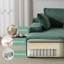 Oversized Chaise Lounge Chair Cozy Cloud Couch With 3 Throw Pillows And Wide Armrest