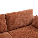 Chenille 2 Seater Sofa With LED Light, USB Charging Port, And Storage Bag