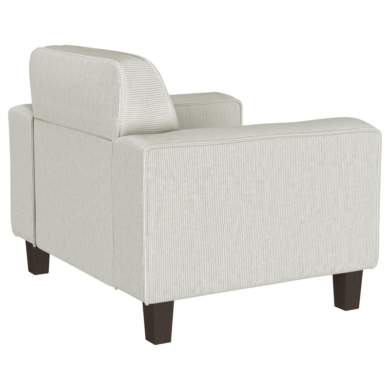 Deerhurst - Upholstered Track Arm Tufted Accent Chair - Greige