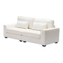 Modern Fabric Sofa With Plush Cushions, Sleek Arm Design