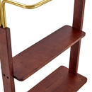 Hanger Double Layer Coat Rack With Solid Wood Partition - Gold / Walnut