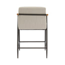 Mid Century Modern Counter Stool Set With Iron Frame