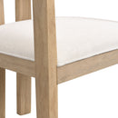 Modern Boucle Fabric Dining Chair With Armrest