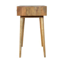 Cube Carved Console Table - Light Brown