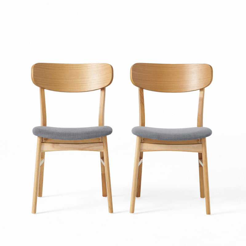 5 Piece Dining Set With Table And Upholstered Chairs